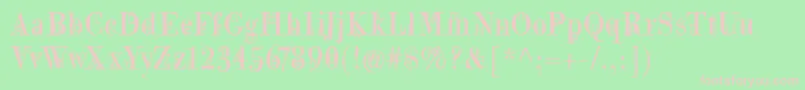 Motherandchild Font – Pink Fonts on Green Background