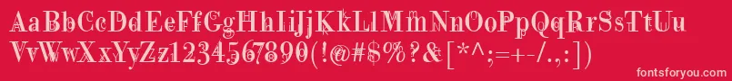Motherandchild Font – Pink Fonts on Red Background