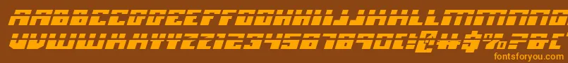 fuente MicronianExpandedLaserItalic – Fuentes Naranjas Sobre Fondo Marrón