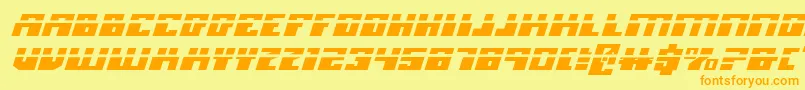 En savoir plus sur la police MicronianExpandedLaserItalic Police MicronianExpandedLaserItalic – polices orange sur fond jaune