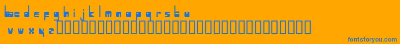 Atmosphere Font – Blue Fonts on Orange Background