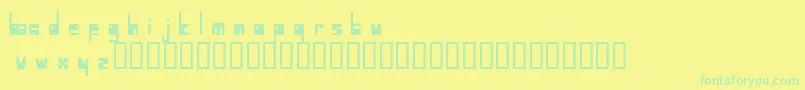 フォントAtmosphere – 黄色い背景に緑の文字