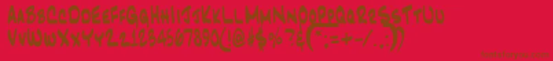 Шрифт JazztextRegular – коричневые шрифты на красном фоне