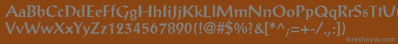 ProseantiqueBold Font – Gray Fonts on Brown Background