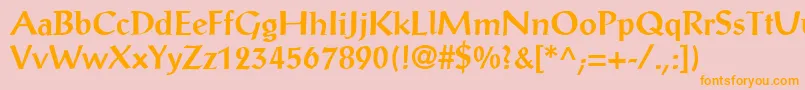 ProseantiqueBold Font – Orange Fonts on Pink Background