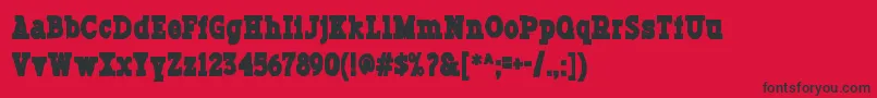 Typodermicink Font – Black Fonts on Red Background