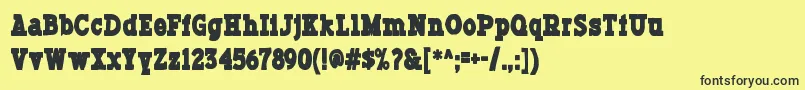 Typodermicink Font – Black Fonts on Yellow Background