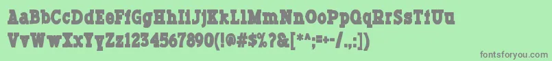 Typodermicink Font – Gray Fonts on Green Background