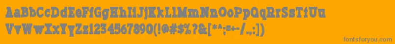 Typodermicink Font – Gray Fonts on Orange Background