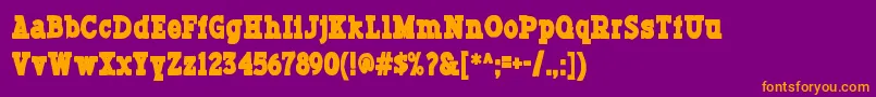 Typodermicink Font – Orange Fonts on Purple Background