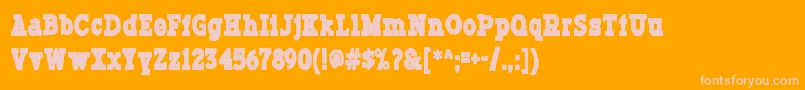 fuente Typodermicink – Fuentes Rosadas Sobre Fondo Naranja