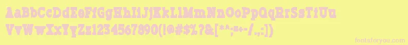 Typodermicink Font – Pink Fonts on Yellow Background