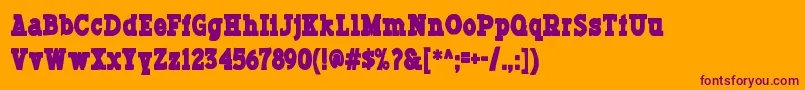 Typodermicink Font – Purple Fonts on Orange Background