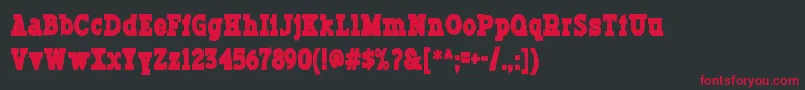 Typodermicink Font – Red Fonts on Black Background