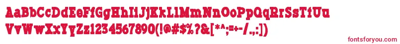 フォントTypodermicink – 赤い文字