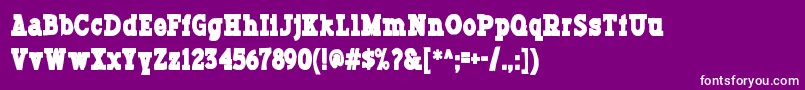 Police Typodermicink – polices blanches sur fond violet