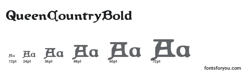 QueenCountryBold Font Sizes