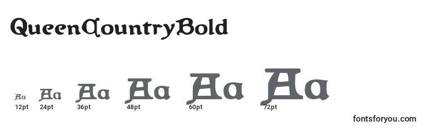 Tamaños de fuente QueenCountryBold