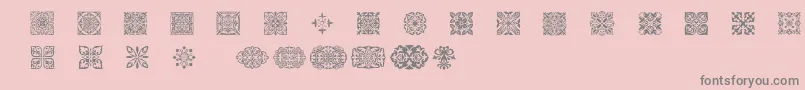 Шрифт SlSquareOrnaments – серые шрифты на розовом фоне