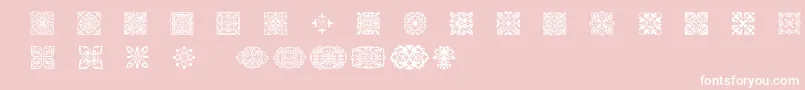 fuente SlSquareOrnaments – Fuentes Blancas Sobre Fondo Rosa