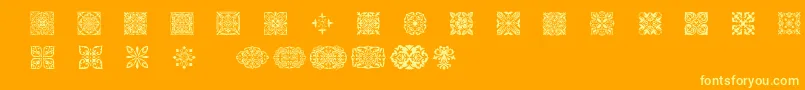 fuente SlSquareOrnaments – Fuentes Amarillas Sobre Fondo Naranja