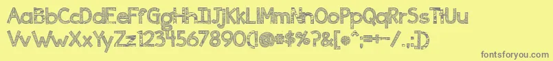 BmdIngrained Font – Gray Fonts on Yellow Background