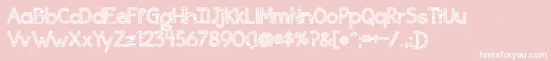 BmdIngrained-Schriftart – Weiße Schriften auf rosa Hintergrund