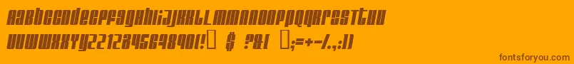 Glarei Font – Brown Fonts on Orange Background