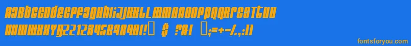 Glarei Font – Orange Fonts on Blue Background