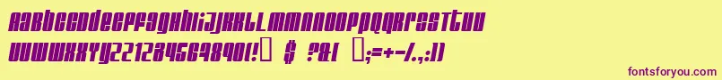 Glarei Font – Purple Fonts on Yellow Background