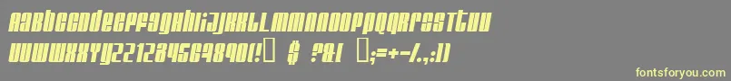 Glarei Font – Yellow Fonts on Gray Background