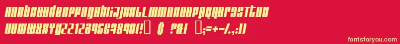 Glarei Font – Yellow Fonts on Red Background