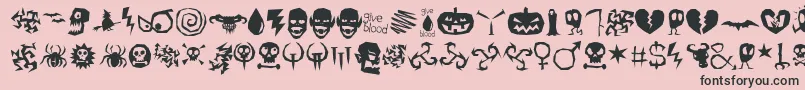 IllOctober Font – Black Fonts on Pink Background