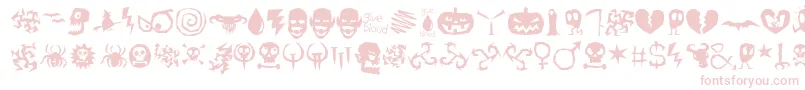 IllOctober-fontti – vaaleanpunaiset fontit valkoisella taustalla