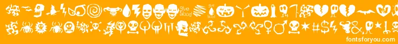 IllOctober Font – White Fonts on Orange Background