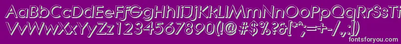 LiterashadowBolditalic Font – Green Fonts on Purple Background