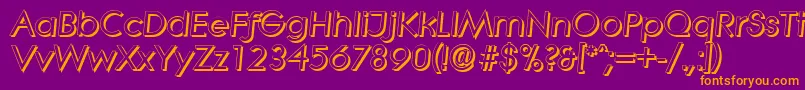 LiterashadowBolditalic Font – Orange Fonts on Purple Background