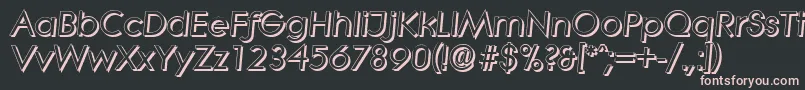 LiterashadowBolditalic Font – Pink Fonts on Black Background