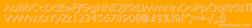 LiterashadowBolditalic Font – Pink Fonts on Orange Background