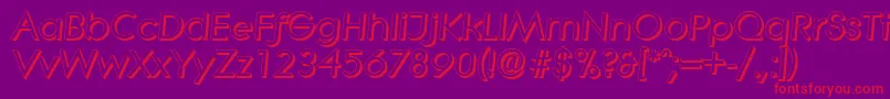 LiterashadowBolditalic Font – Red Fonts on Purple Background