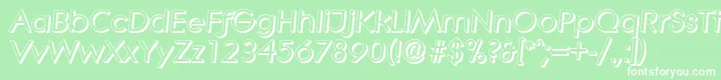 LiterashadowBolditalic Font – White Fonts on Green Background