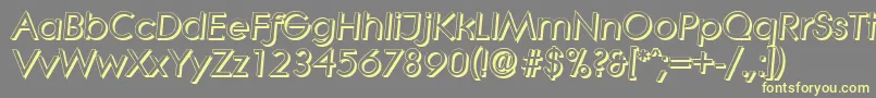 LiterashadowBolditalic Font – Yellow Fonts on Gray Background