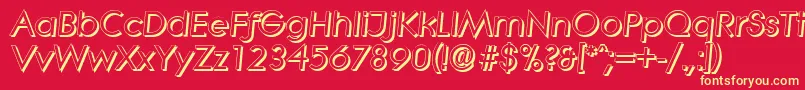 LiterashadowBolditalic Font – Yellow Fonts on Red Background