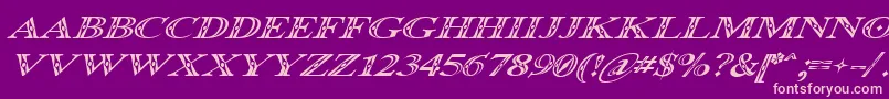 fuente OccoluchiItalic – Fuentes Rosadas Sobre Fondo Morado