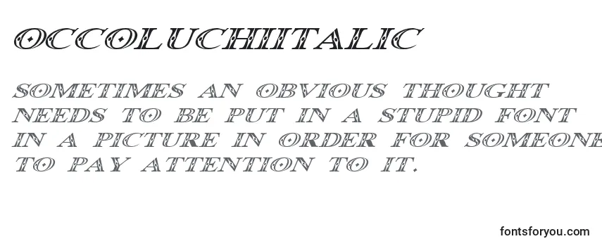 Überblick über die Schriftart OccoluchiItalic