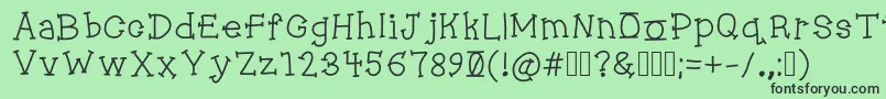 Jukebox Font – Black Fonts on Green Background