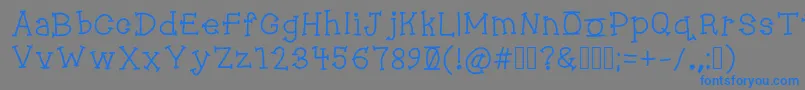 Jukebox Font – Blue Fonts on Gray Background