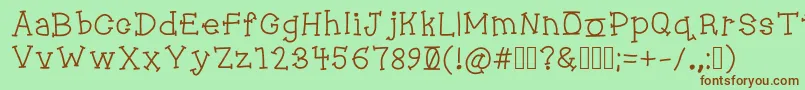 Jukebox Font – Brown Fonts on Green Background