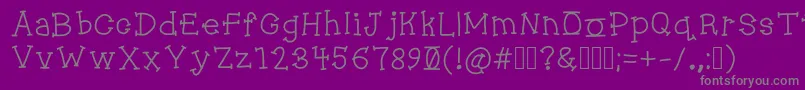 Czcionka Jukebox – szare czcionki na fioletowym tle