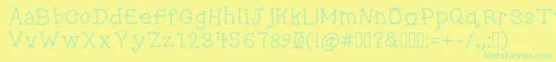 fuente Jukebox – Fuentes Verdes Sobre Fondo Amarillo